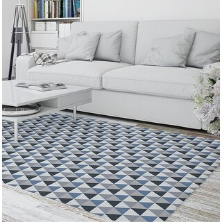 Blue Prisma Rug PRISM BLUE Area Rug by Kavka Designs - Bed Bath & Beyond - 28963194