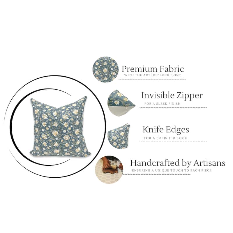 Fabdivine Cotton Bohemian Block print pillow Cover