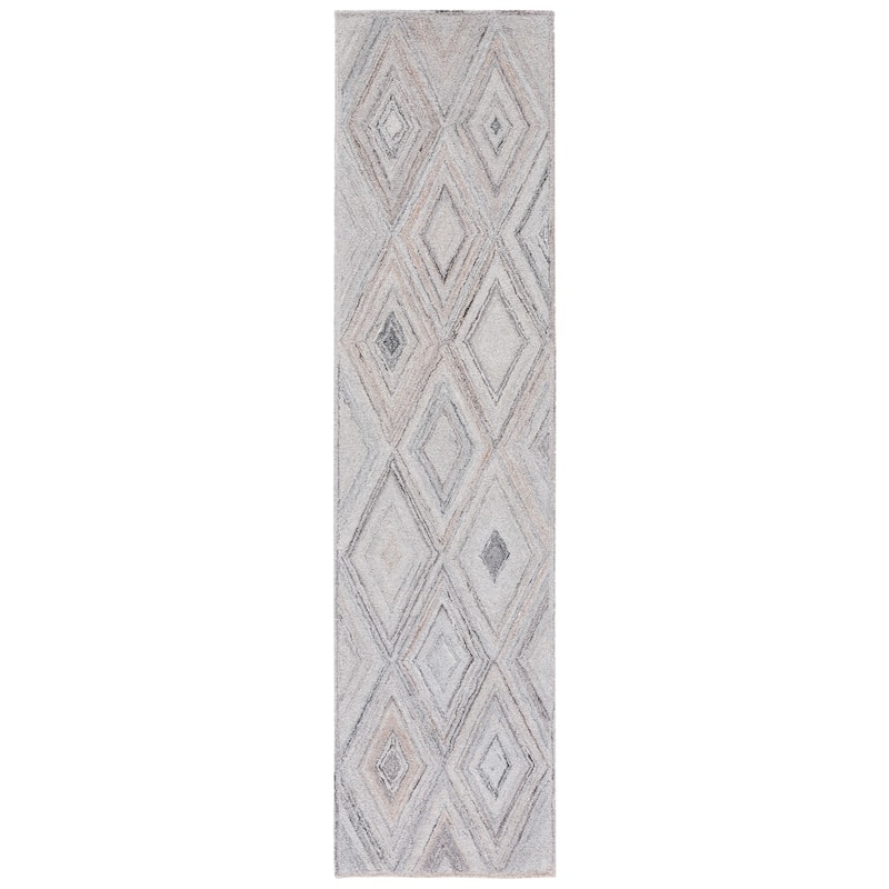 SAFAVIEH Handmade Metro Kimberlyn Rug - 2'3" x 9' Runner - Grey/Light Brown