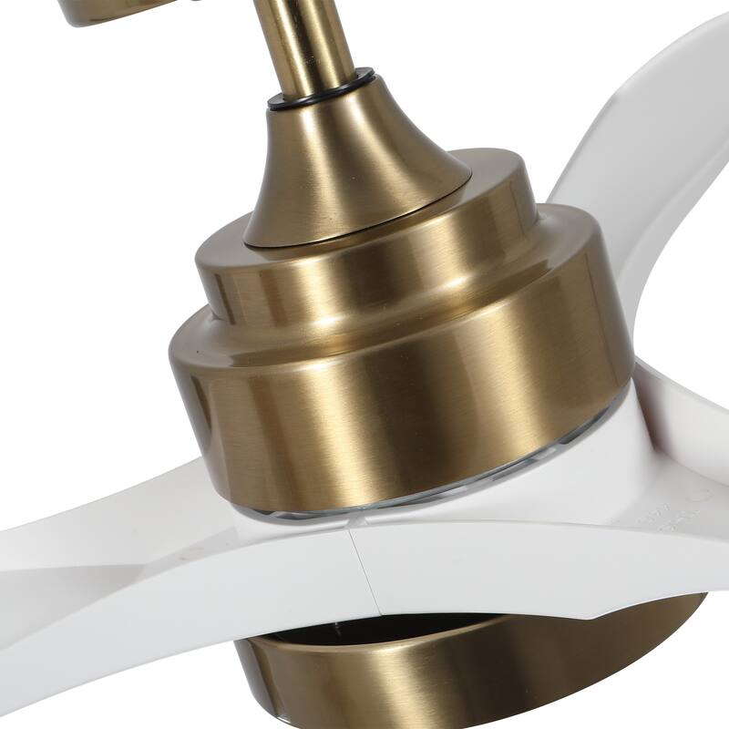 48'' Gold Indoor Ceiling Fan with Light Remote Control