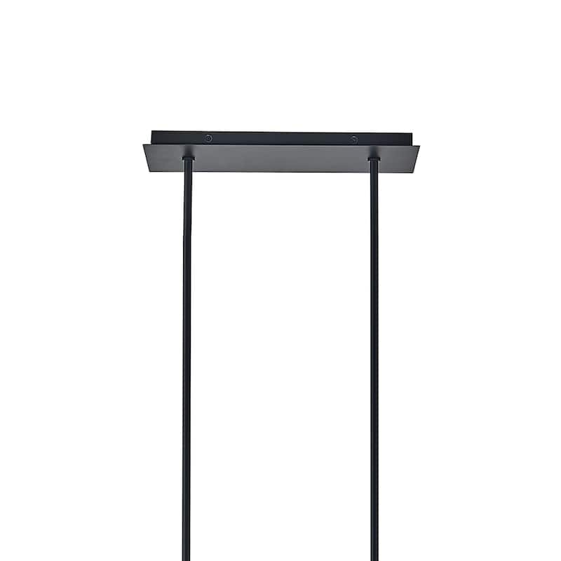 5 Lights 44 inch linear black finish chandelier