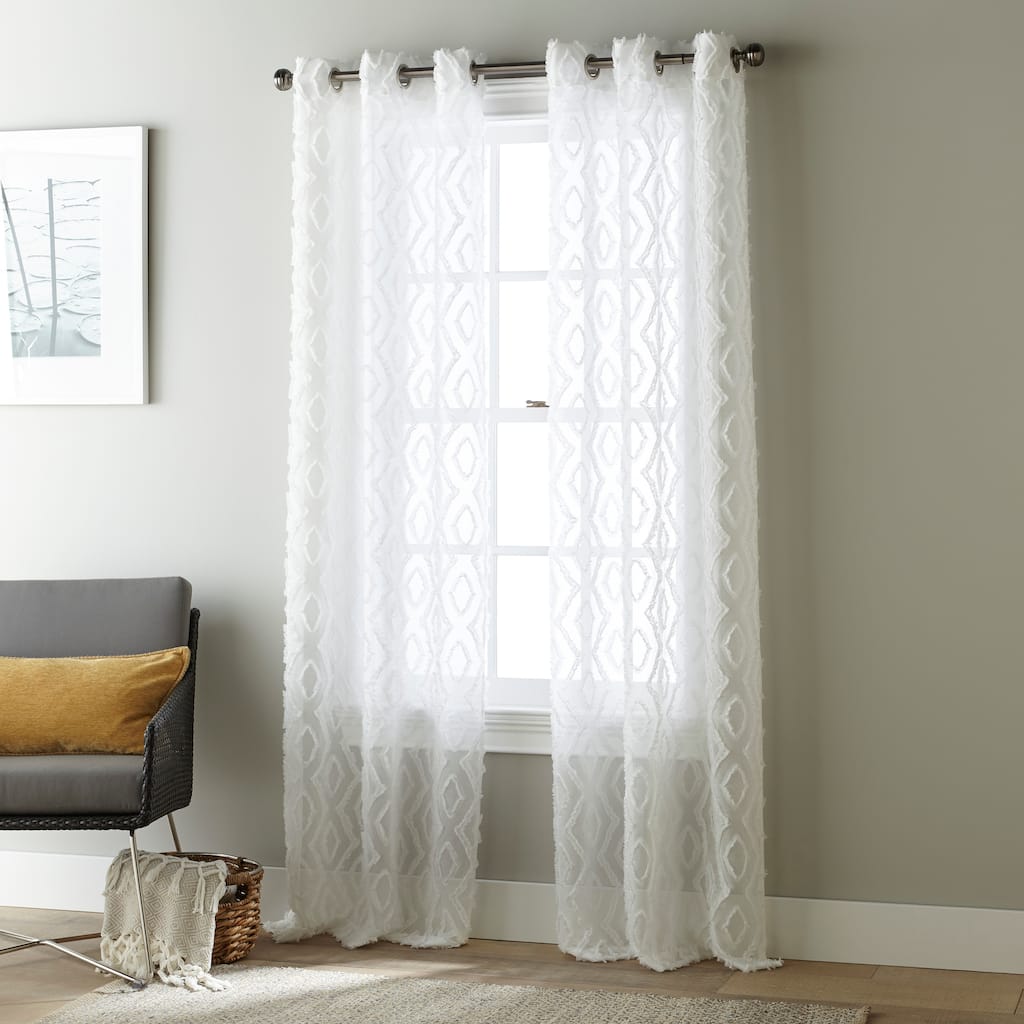 Nanshing Ariza Semi-Sheer Curtain Panel Pair - 37 x 84"