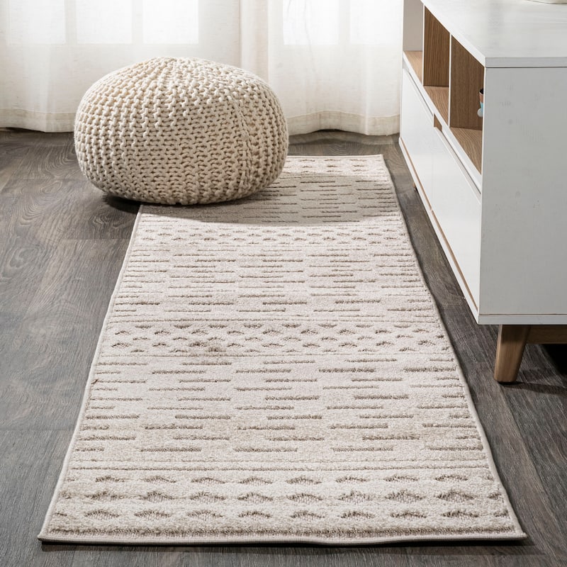JONATHAN Y Rabat High-Low Pile Moroccan Geometric Indoor/Outdoor Area Rug