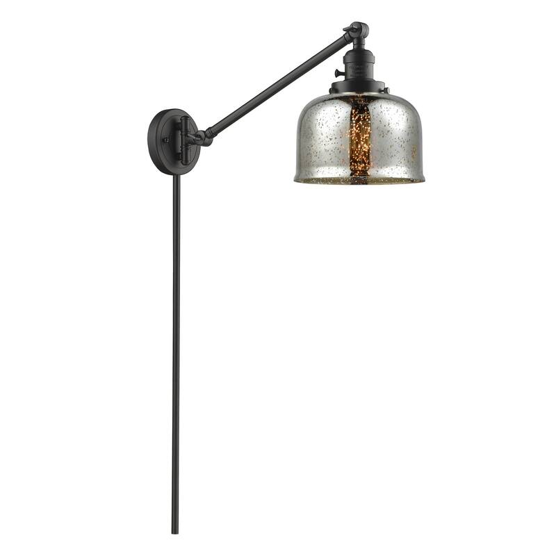 Innovations Lighting Large Bell Single Light 25" Tall Wall Sconce / - Oil Rubbed Bronze / Silver Plated Mercury