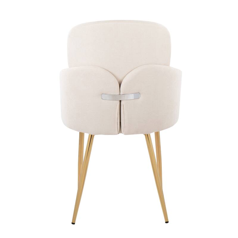 Silver Orchid Dahlia Dining Chair with Metal Legs (Set of 2)