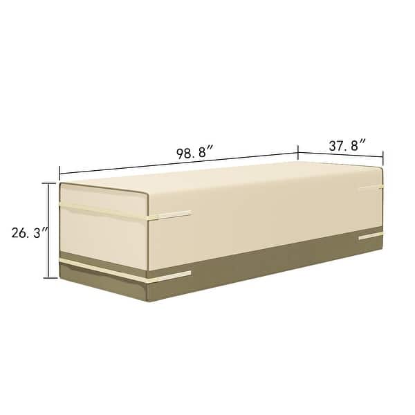 dimension image slide 2 of 3, Sirio Multi-purpose Rectangle Velcro Cover for Outdoor Furniture by Corvus