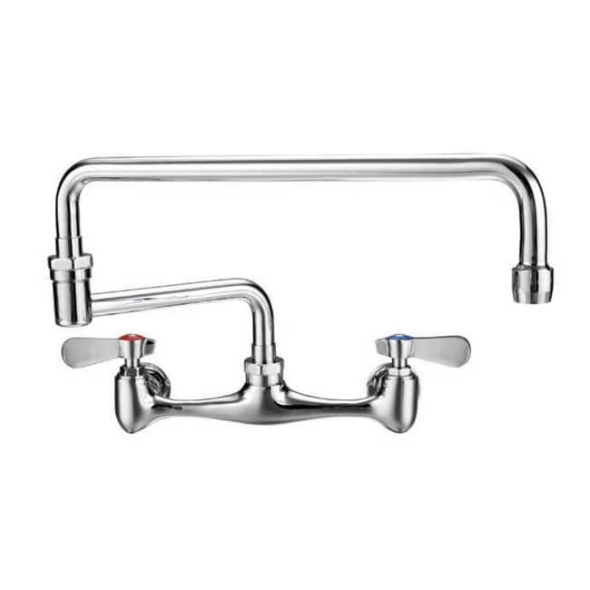 Whitehaus Noah Double Handle Wall Mounted Double Jointed Laundry - Polished Chrome