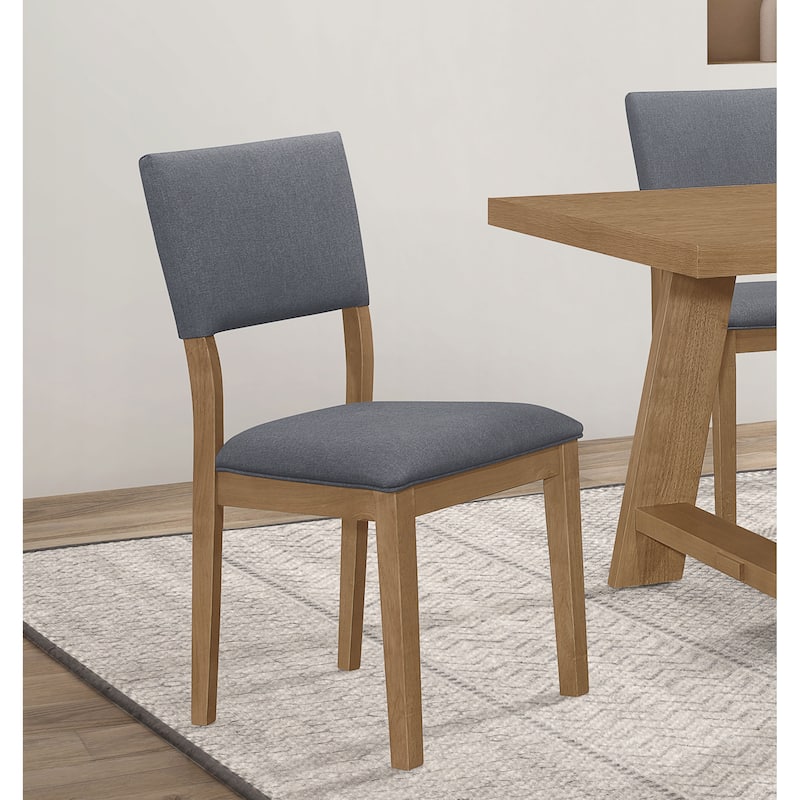 Sharon Brown Fabric Upholstered Dining Side Chair (Set of 2)