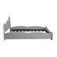 preview thumbnail 5 of 8, Queen Size Kids Upholstered Bed Bear-Shaped Bed Frame, Grey