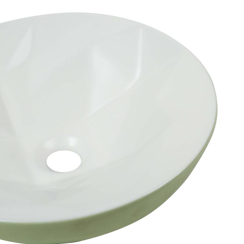 Fine Fixtures 16 inch Round Ceramic Vessel Bathroom Sink