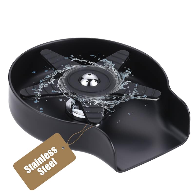 Metal Glass Rinser for Kitchen Sink - Black