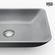 preview thumbnail 7 of 12, VIGO Duomo 18"L x 13"W x 4"H Concreto Stone Rectangular Bathroom Vessel Sink