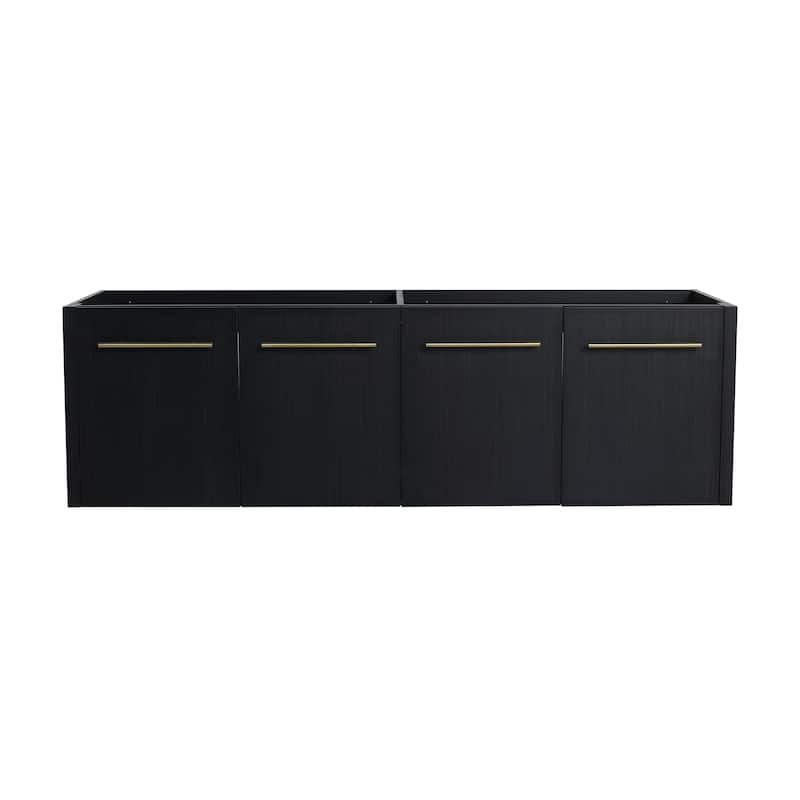 60 Inch Wall-mounted Bathroom Vanity (Only the Cabinet Body, No Top Sink)