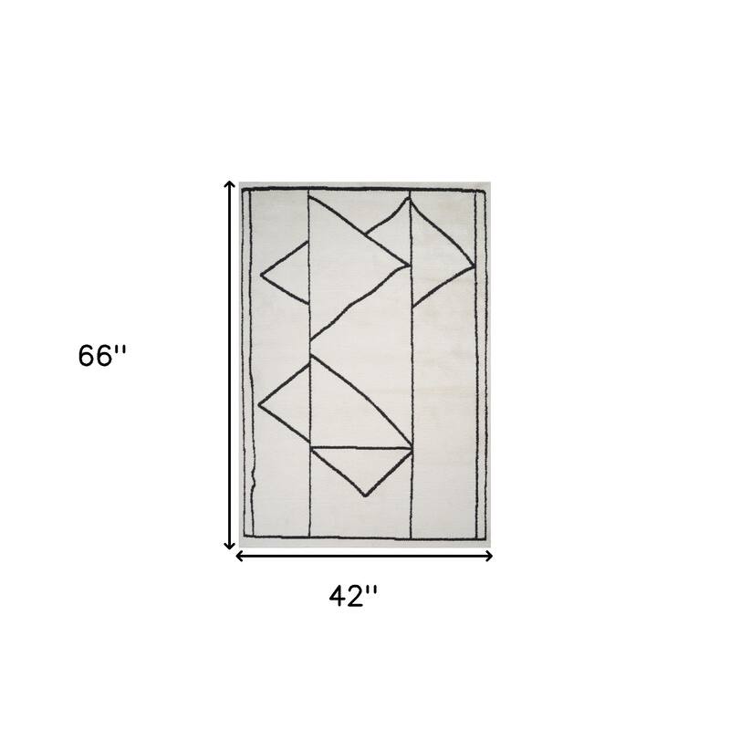 HomeRoots Geometric Rectangle Area Rug