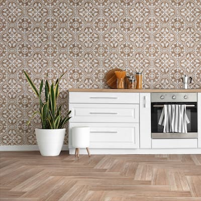 Merola Tile Llama Arte Loire Verso Noce 9-3/4" x 9-3/4" Porcelain Floor and Wall Tile