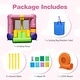 preview thumbnail 3 of 5, Kids Bouncy Castle Inflatable with Slide & Basketball
