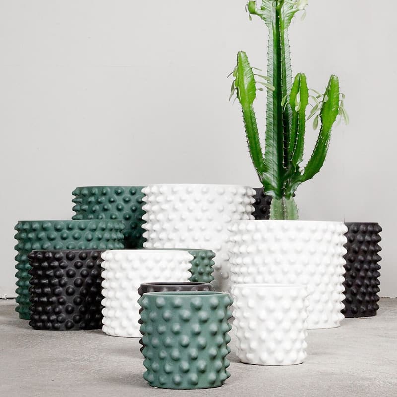 Medium Ceramic Flower Pot - 10.25" - Pink