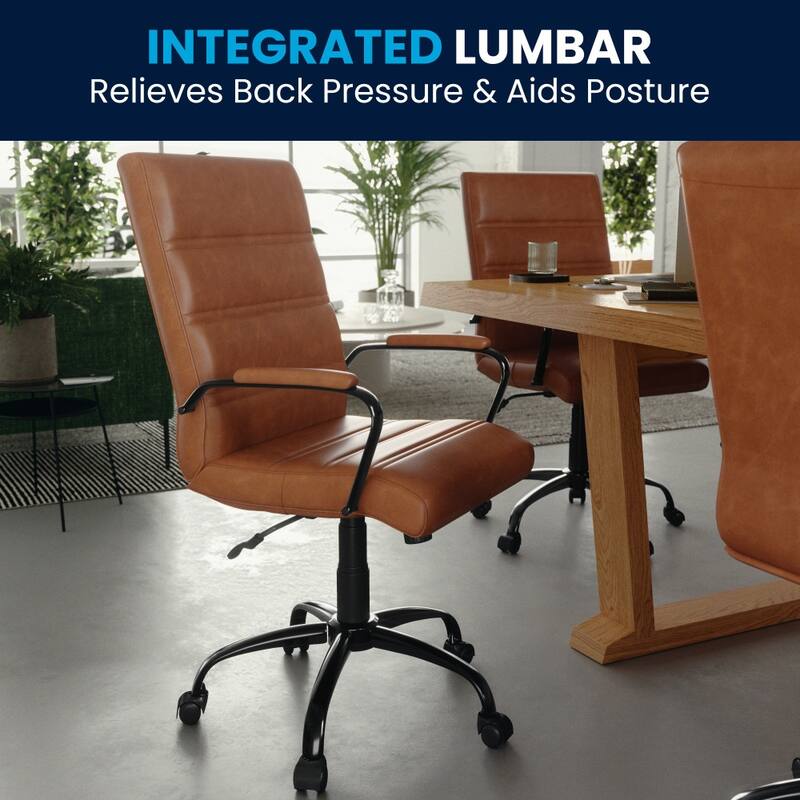 Mid-back LeatherSoft Executive Swivel Office Chair