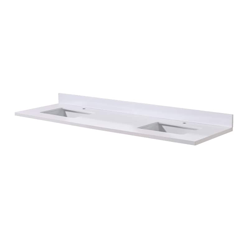 Altair Caorle Bathroom Vanity Countertop in Snow White Finish Without Cabinet
