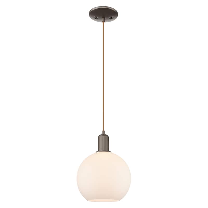 Innovations Lighting Endless Possibilities Arcadia - Athens - 1 Light 10" Cord Hung Mini Pendant - Oil Rubbed Bronze/Matte White