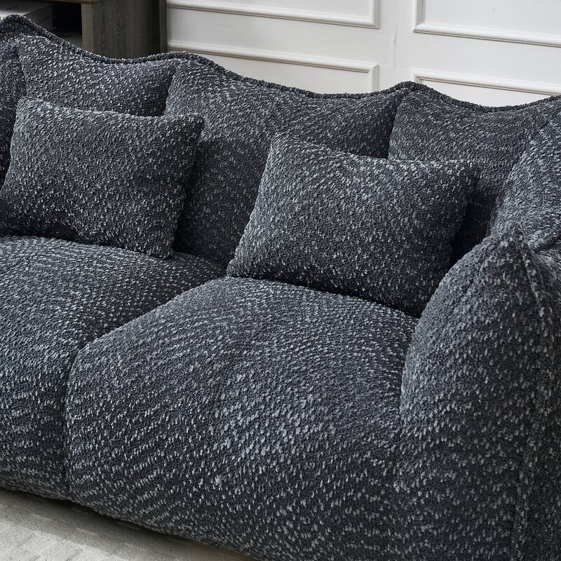 Beanbag Chair with High Resilience Foam Core. The Square Recliner Sofa Is Ideal for Family Members And Friends Engaged in Games