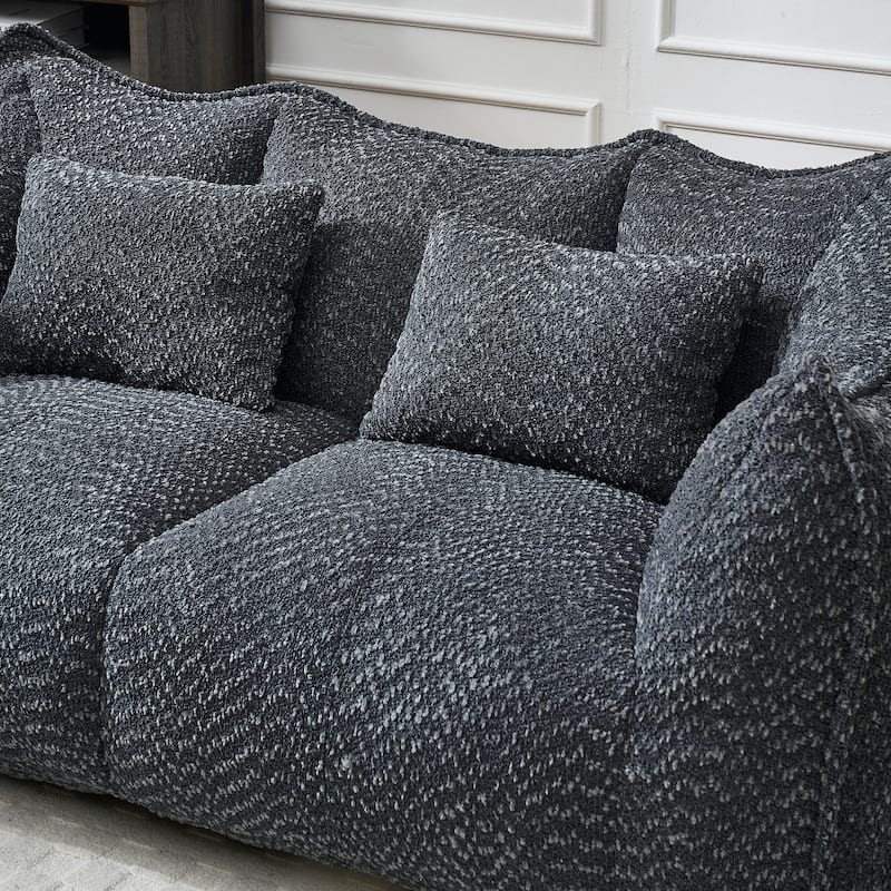 Giant Bean Bag Loveseat Sofa with Armrest for Living Room