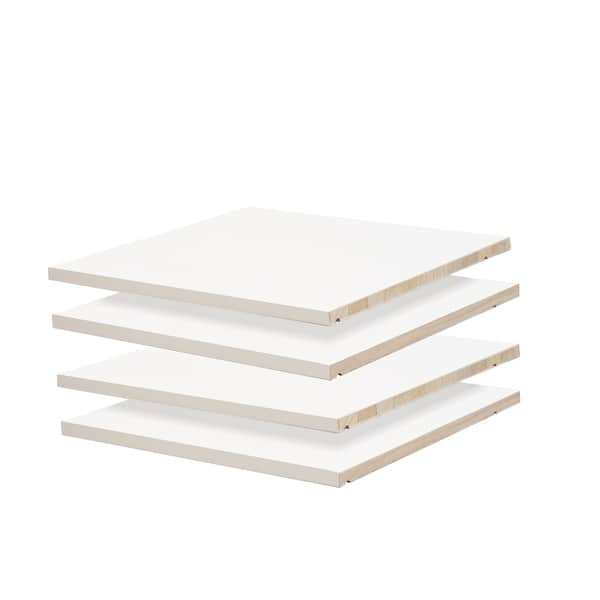 slide 2 of 11, Palace Imports 100% Solid Wood Set of 4 Small Shelves for Family Wardrobe Armoires