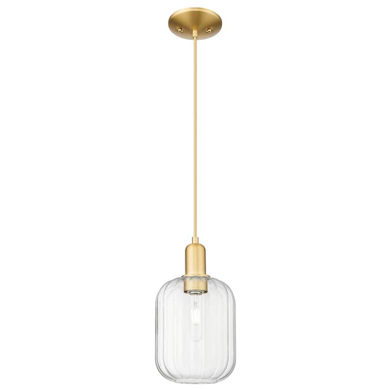 Innovations Lighting Downtown Urban - Preston - 1 Light 7" Jar Shade Cord Hung Mini Pendant