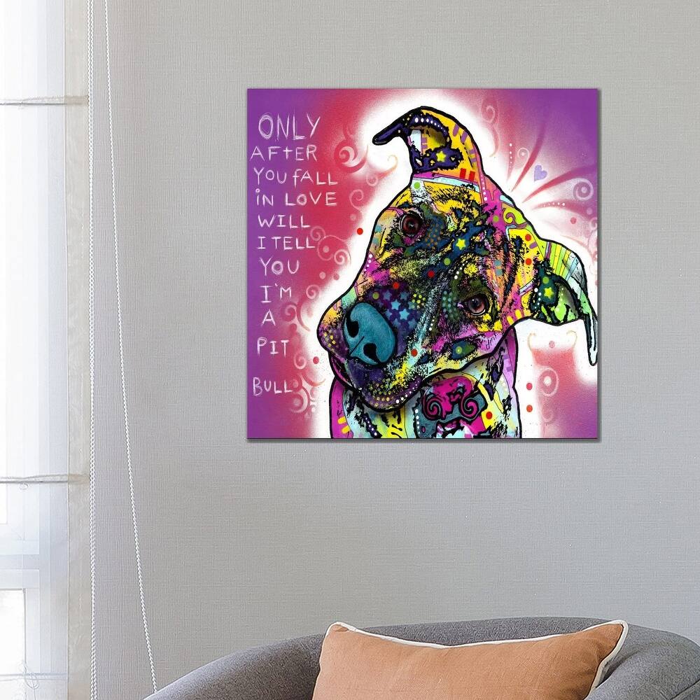 iCanvas "I'm a Pit Bull" by Dean Russo Canvas Print