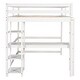 preview thumbnail 17 of 91, Modern Solid Wood Loft Bed with Built-in Desk, Safety Ladder