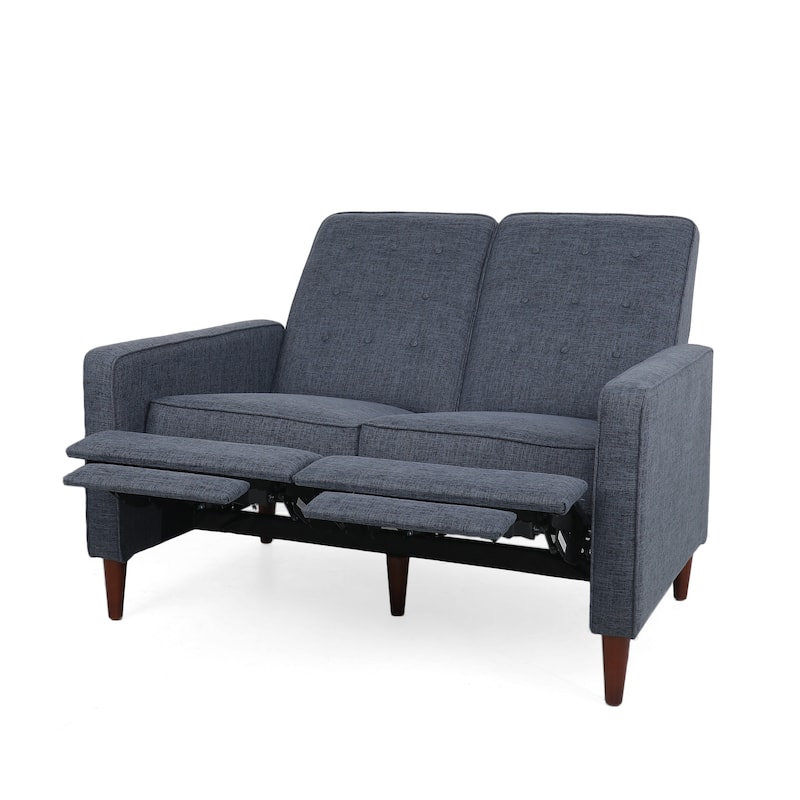 Denison Upholstered Loveseat Pushback Recliner by Christopher Knight Home