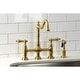 preview thumbnail 37 of 36, Heritage Bridge Kitchen Faucet with Brass Sprayer
