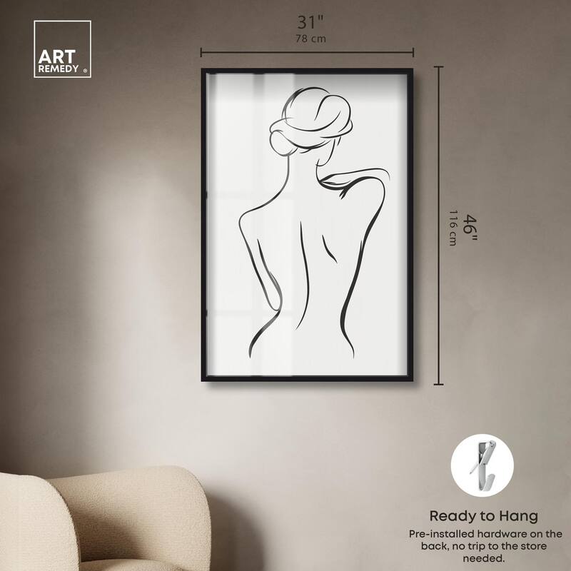 Woman in Contour III Shadowbox by Art Remedy