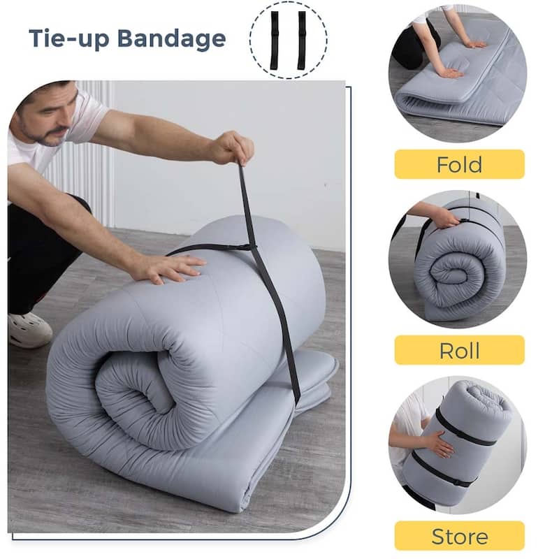 2.5 Inch Mattress Futon Roll Up Mattress,Camping Sleeping Pad