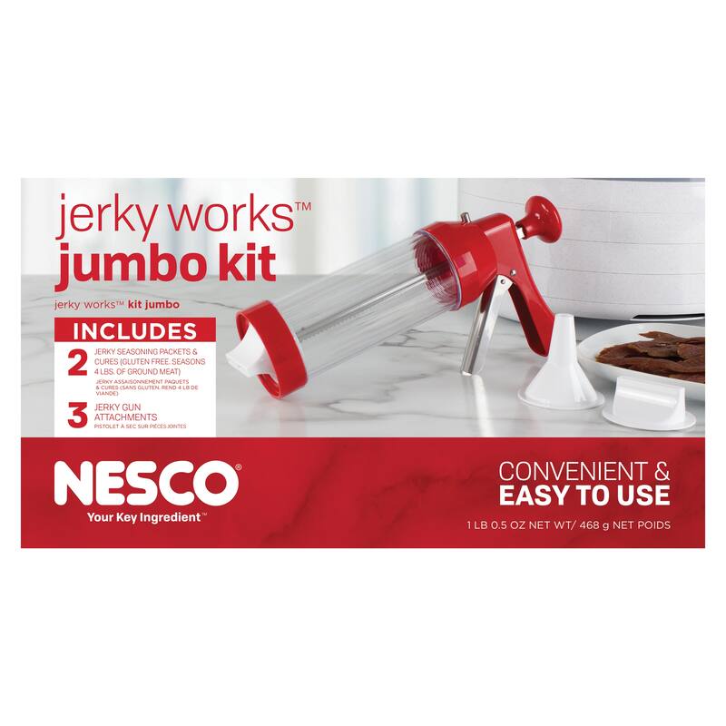 Nesco Jumbo Jerky Works Jerky Gun and Seasoning Kit