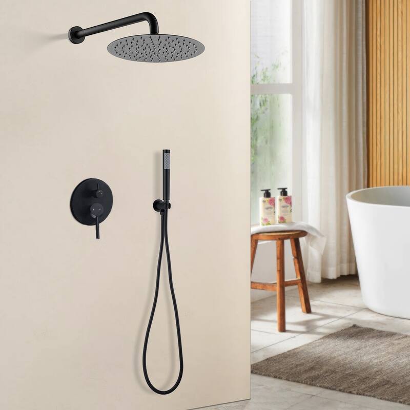 Topcraft Wall Mount Rain Shower System with Hand Shower