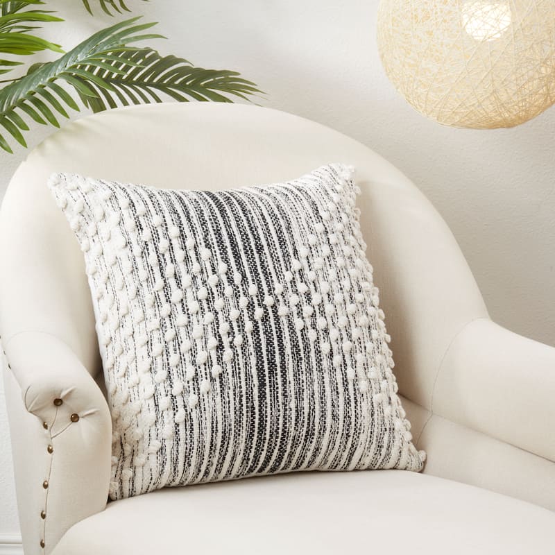 Artisan Woven Stripe Diamond Throw Pillow