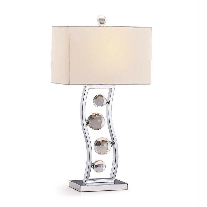 Wave 27"H Crystal Balls Metal Table Lamp