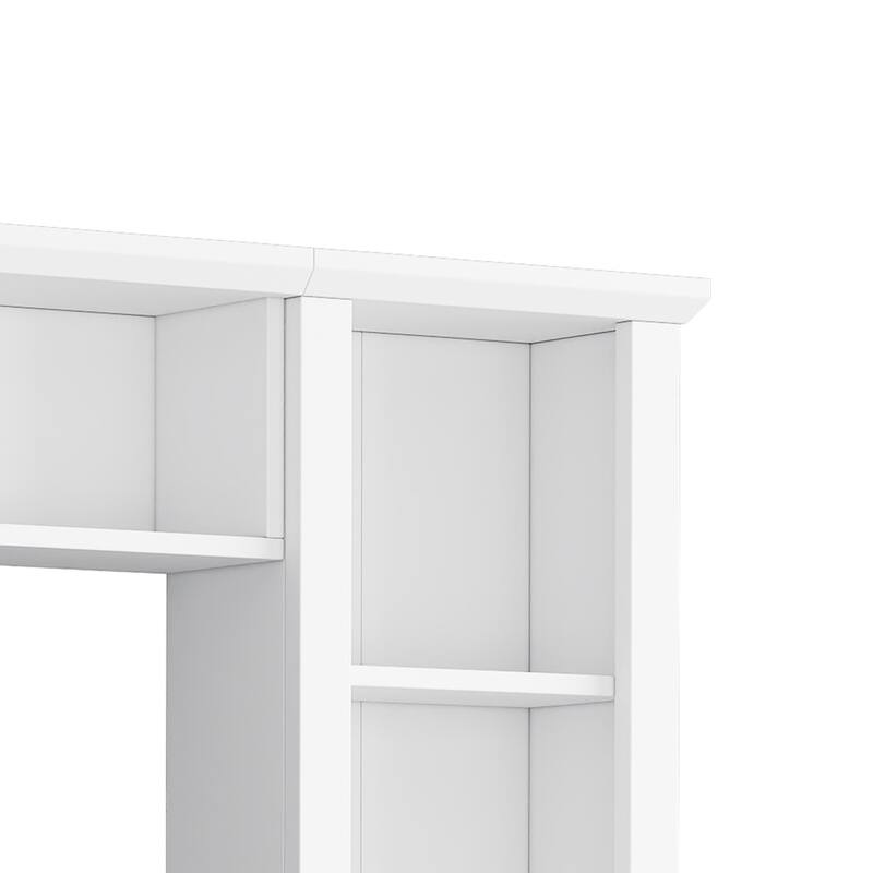 Modern Wall Unit Set for TVs Up to 75" with Adjustable Bridge & Ample Storage - Includes Bookcase, Wine Rack & Display Case