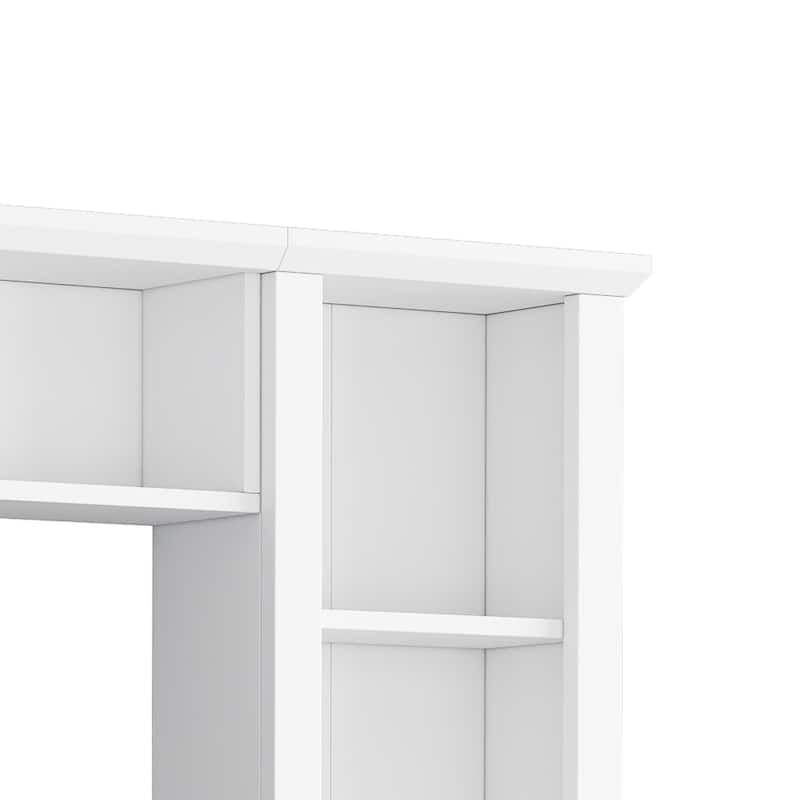 Roomfitters Modern Entertainment Wall Unit Set with Bridge, Large Media Console and TV Stand with Adjustable Shelves