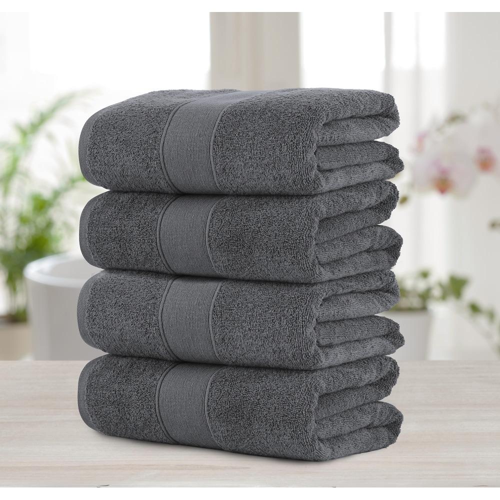 Brielle Home 2 Pack Kitchen Towel Set, Blue - 100% Turkish Cotton
