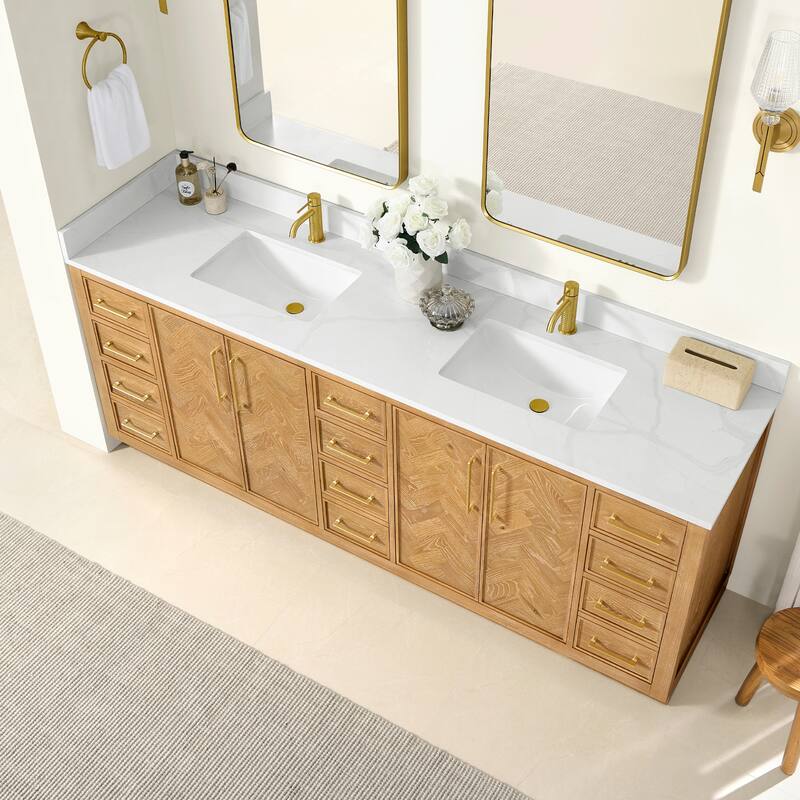Jakarta Bath Vanity with Quartz Stone Top without Mirror
