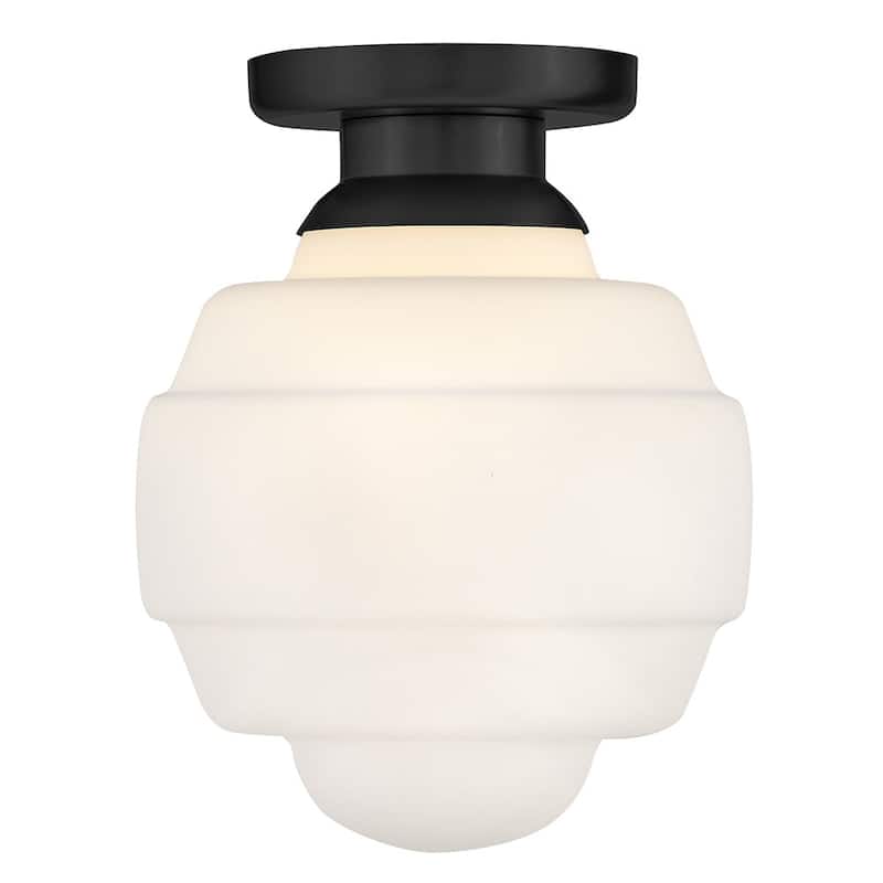 Lark 84323 Penny 12" Wide Semi-Flush Globe Ceiling Fixture