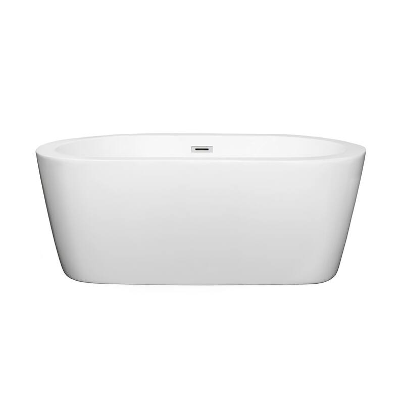 Wyndham Collection Mermaid 60" Free Standing Acrylic Soaking Tub with