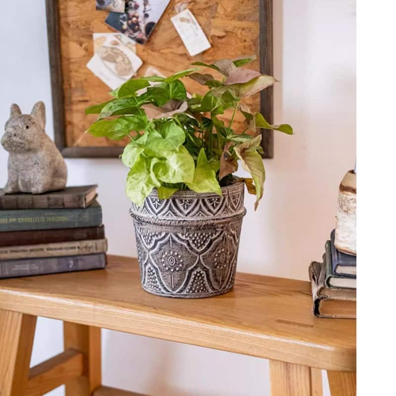 RusticReach Classic Element Art Planter Clay Flowerpot