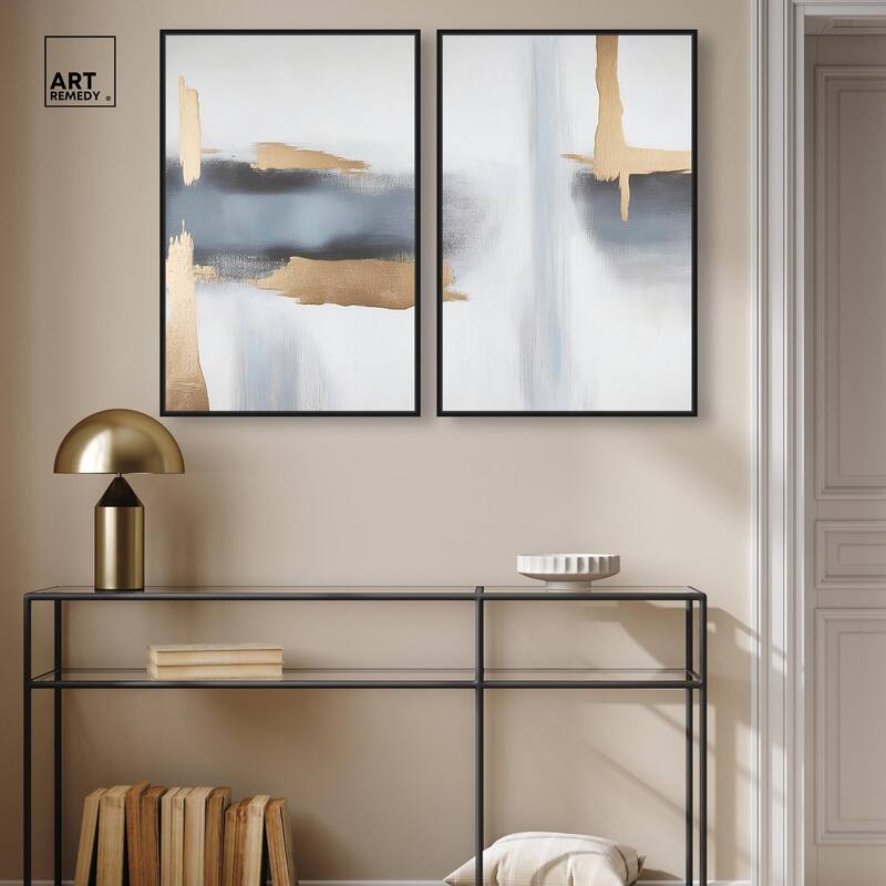 Visual Gold Vortex I Canvas Set of 2 by Art Remedy