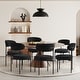 preview thumbnail 1 of 48, Bayville Mid-Century Curved Back Fabric Upholstered Metal Dining Chair (Set of 6) Black