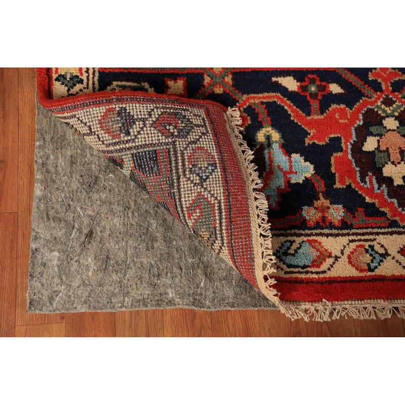 Red Orange Oushak Indian Large Rug Handmade Wool Carpet - 9'10"x 13'10"
