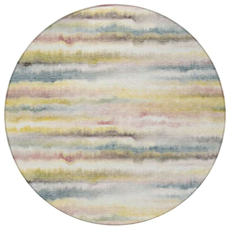 HomeRoots Striped Transitional Rectangle Outdoor Rug