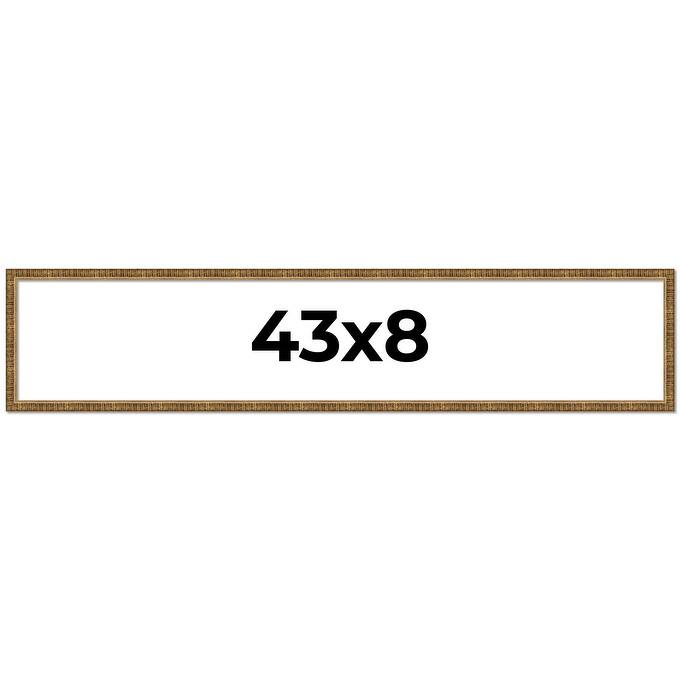 43x8 Frame Gold Kingsley Distressed Solid Wood Picture Frame Width